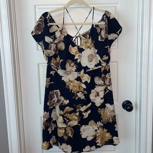Dainty Hooligan Floral Off-the-Shoulder Strappy Dress